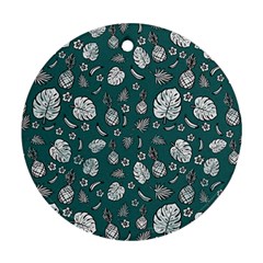 Tropical Pattern Round Ornament (two Sides) by Valentinaart