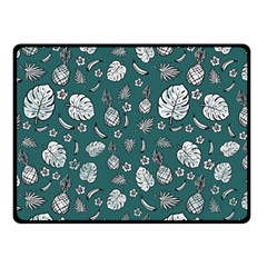 Tropical Pattern Fleece Blanket (small) by Valentinaart