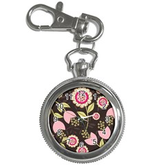 Flowers Wallpaper Floral Decoration Key Chain Watches by Pakrebo