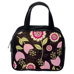 Flowers Wallpaper Floral Decoration Classic Handbag (one Side) by Pakrebo