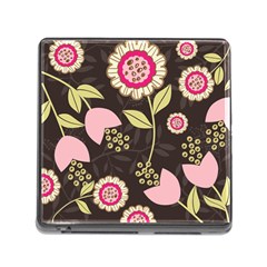 Flowers Wallpaper Floral Decoration Memory Card Reader (square 5 Slot) by Pakrebo