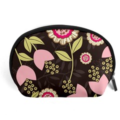 Flowers Wallpaper Floral Decoration Accessory Pouch (large) by Pakrebo