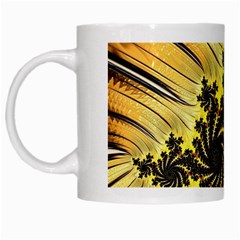 Fractal Art Colorful Pattern White Mugs by Pakrebo