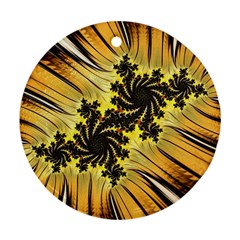 Fractal Art Colorful Pattern Round Ornament (two Sides) by Pakrebo