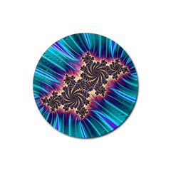 Fractal Mandelbrot Mathematical Rubber Round Coaster (4 Pack)  by Pakrebo