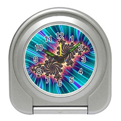 Fractal Mandelbrot Mathematical Travel Alarm Clock by Pakrebo