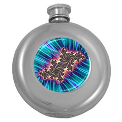 Fractal Mandelbrot Mathematical Round Hip Flask (5 Oz) by Pakrebo