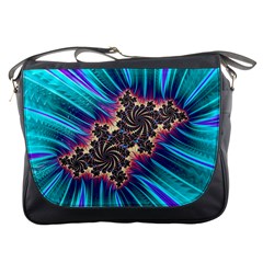 Fractal Mandelbrot Mathematical Messenger Bag by Pakrebo