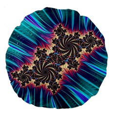 Fractal Mandelbrot Mathematical Large 18  Premium Round Cushions by Pakrebo