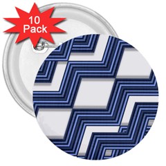 Geometric Fabric Texture Diagonal 3  Buttons (10 Pack)  by Pakrebo