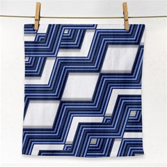 Geometric Fabric Texture Diagonal Face Towel by Pakrebo