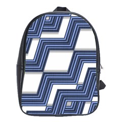 Geometric Fabric Texture Diagonal School Bag (large) by Pakrebo