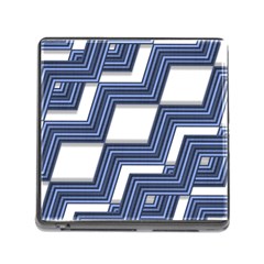 Geometric Fabric Texture Diagonal Memory Card Reader (square 5 Slot) by Pakrebo