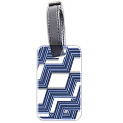 Geometric Fabric Texture Diagonal Luggage Tags (two Sides) by Pakrebo