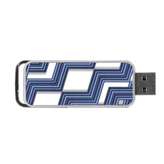 Geometric Fabric Texture Diagonal Portable Usb Flash (two Sides) by Pakrebo