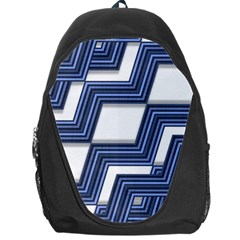 Geometric Fabric Texture Diagonal Backpack Bag by Pakrebo