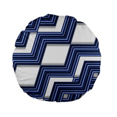 Geometric Fabric Texture Diagonal Standard 15  Premium Round Cushions