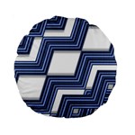 Geometric Fabric Texture Diagonal Standard 15  Premium Round Cushions Back