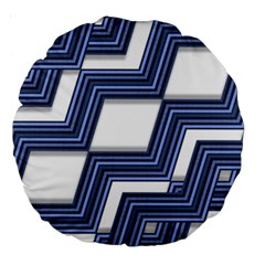 Geometric Fabric Texture Diagonal Large 18  Premium Round Cushions by Pakrebo