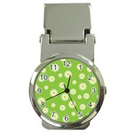 Daisy Flowers Floral Wallpaper Money Clip Watches Front