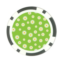 Daisy Flowers Floral Wallpaper Poker Chip Card Guard by Pakrebo