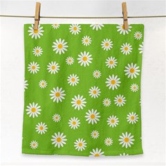 Daisy Flowers Floral Wallpaper Face Towel by Pakrebo