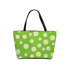 Daisy Flowers Floral Wallpaper Classic Shoulder Handbag by Pakrebo