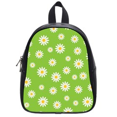 Daisy Flowers Floral Wallpaper School Bag (small) by Pakrebo