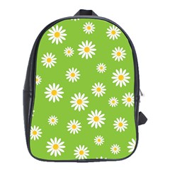 Daisy Flowers Floral Wallpaper School Bag (xl) by Pakrebo