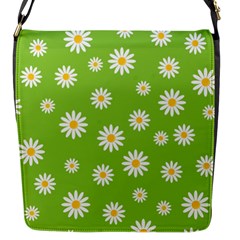 Daisy Flowers Floral Wallpaper Flap Closure Messenger Bag (s) by Pakrebo