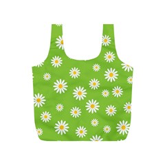 Daisy Flowers Floral Wallpaper Full Print Recycle Bag (s) by Pakrebo