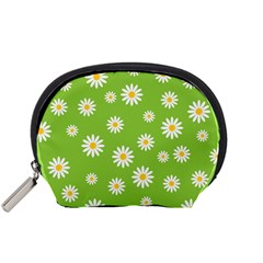 Daisy Flowers Floral Wallpaper Accessory Pouch (small) by Pakrebo