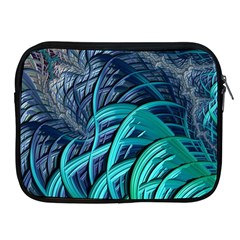 Oceanic Fractal Turquoise Blue Apple Ipad 2/3/4 Zipper Cases by Pakrebo