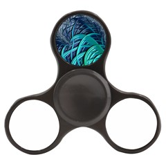 Oceanic Fractal Turquoise Blue Finger Spinner by Pakrebo