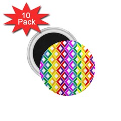 Rainbow Colors Chevron Design 1 75  Magnets (10 Pack)  by Pakrebo