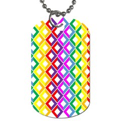 Rainbow Colors Chevron Design Dog Tag (two Sides) by Pakrebo