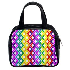 Rainbow Colors Chevron Design Classic Handbag (two Sides) by Pakrebo