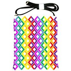 Rainbow Colors Chevron Design Shoulder Sling Bag by Pakrebo