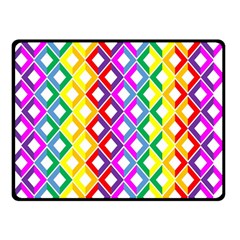 Rainbow Colors Chevron Design Double Sided Fleece Blanket (small)  by Pakrebo