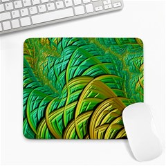 Patterns Green Yellow String Large Mousepads by Pakrebo