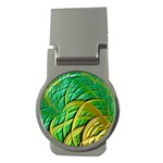 Patterns Green Yellow String Money Clips (Round)  Front