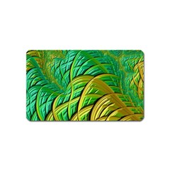 Patterns Green Yellow String Magnet (name Card) by Pakrebo