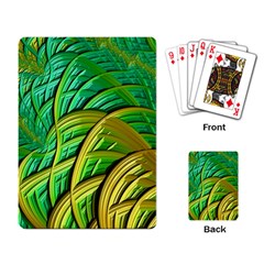 Patterns Green Yellow String Playing Cards Single Design by Pakrebo