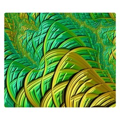 Patterns Green Yellow String Double Sided Flano Blanket (small)  by Pakrebo