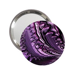 Purple Fractal Flowing Fantasy 2 25  Handbag Mirrors by Pakrebo