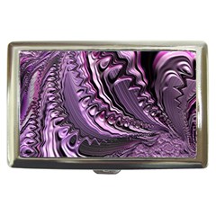 Purple Fractal Flowing Fantasy Cigarette Money Case by Pakrebo