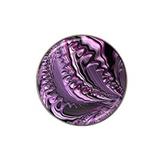 Purple Fractal Flowing Fantasy Hat Clip Ball Marker (4 Pack) by Pakrebo