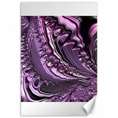 Purple Fractal Flowing Fantasy Canvas 24  X 36  by Pakrebo