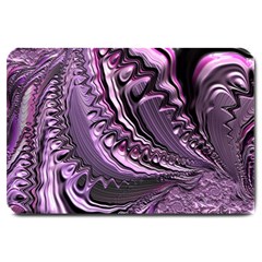 Purple Fractal Flowing Fantasy Large Doormat  by Pakrebo