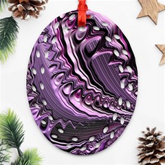 Purple Fractal Flowing Fantasy Ornament (oval Filigree)